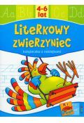Literkowy zwierzyniec Książeczka z naklejkami 4-6 lat